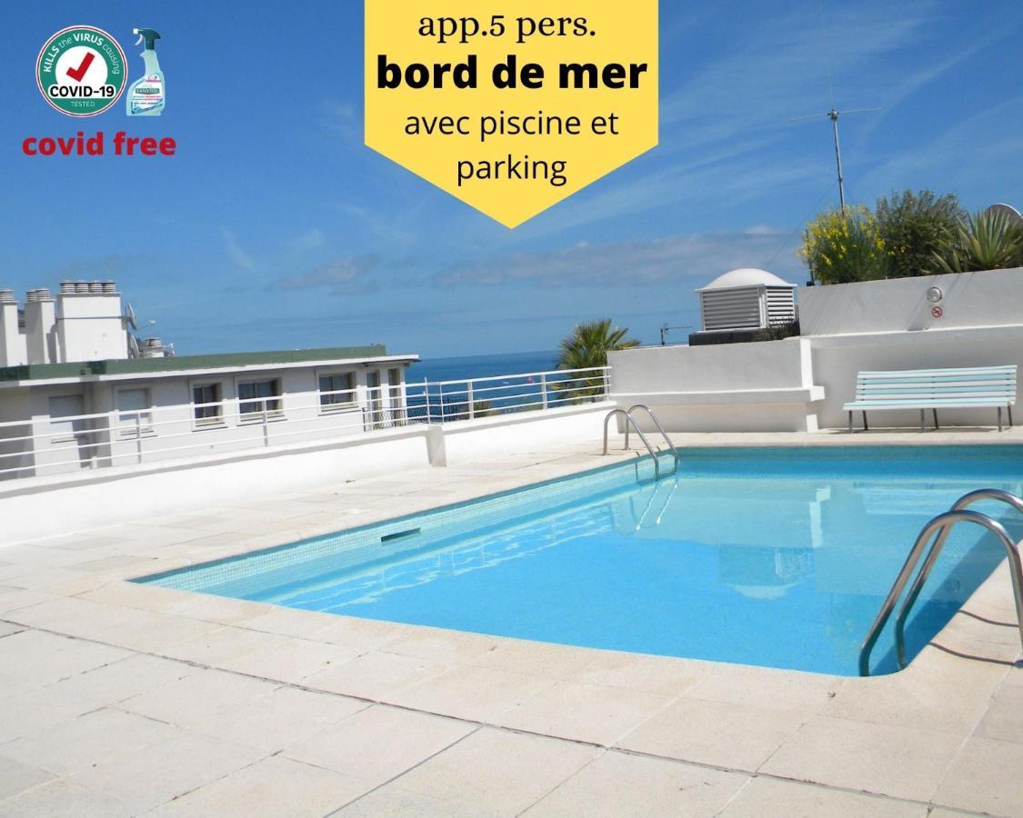App Le Rocazur Avec Piscine Et Parking En Bord De Mer A 500M Du Centre Ville 멍똥 외부 사진